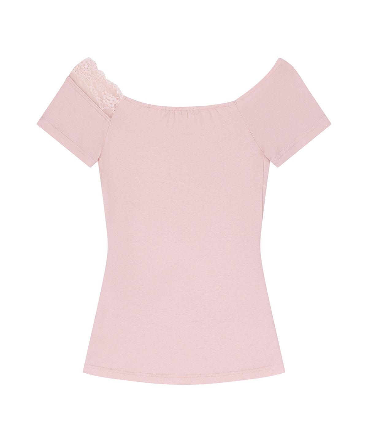 일리오(ILLIO) Pink Lace Off-shoulder top