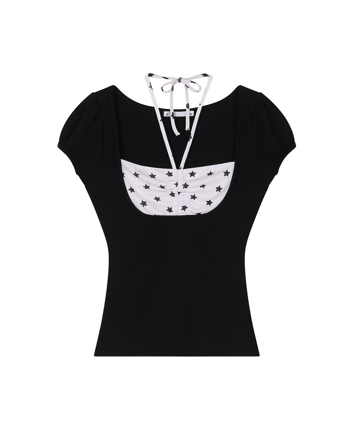 일리오(ILLIO) Black star Giselle gathered top