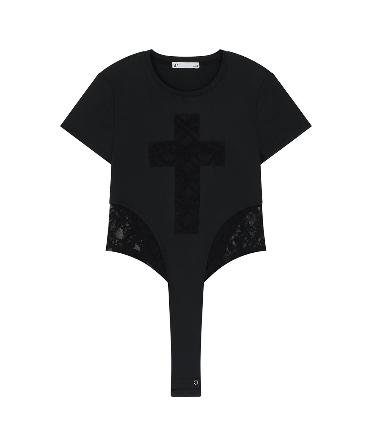 일리오(ILLIO) Black Cross Lace bodysuit