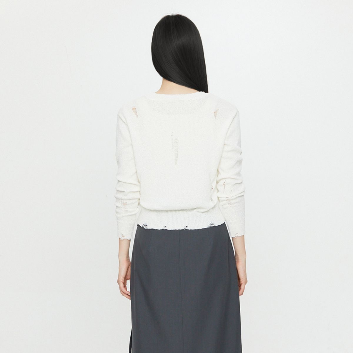 랩(LAP) 데미지 V넥 가디건 AS2KG560