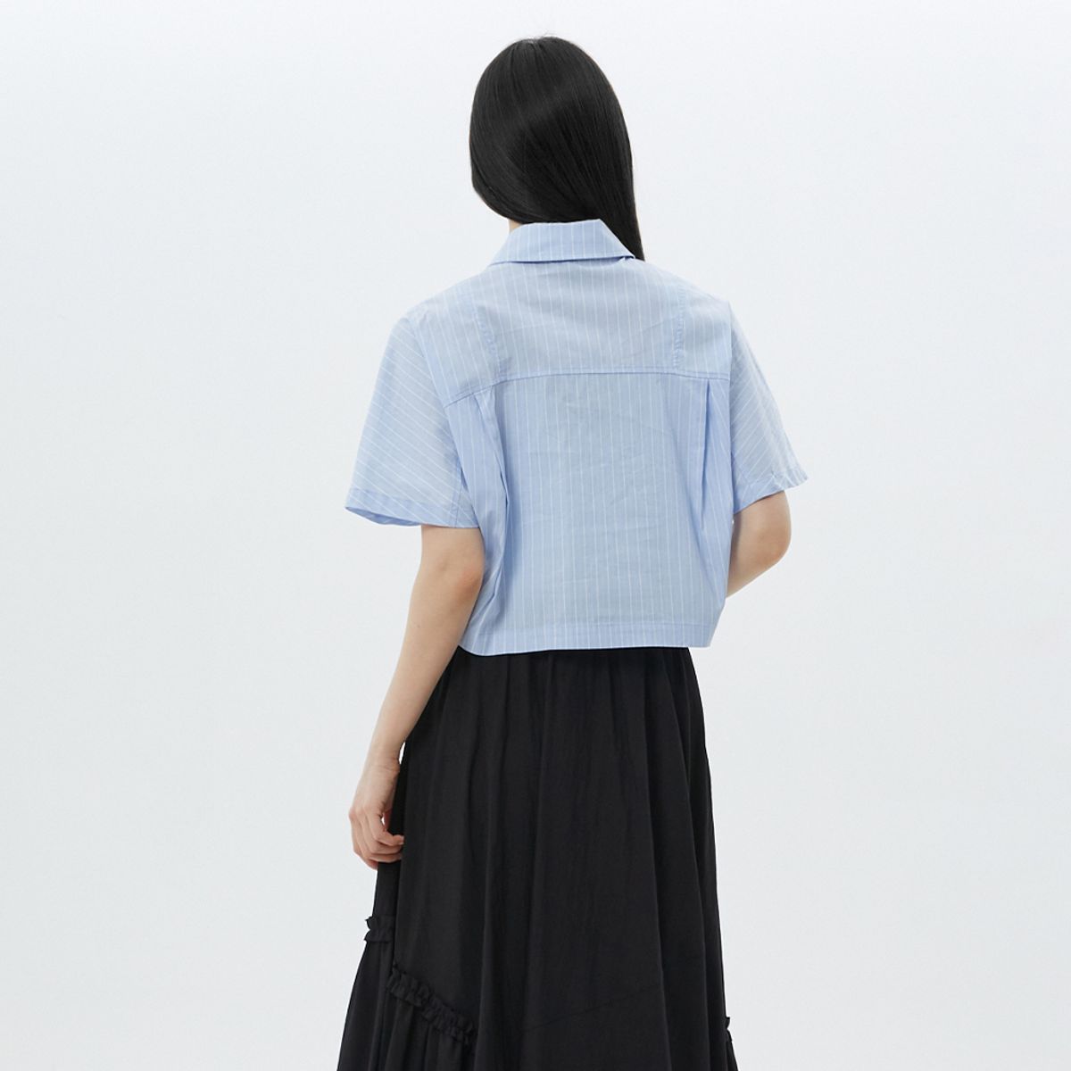 랩(LAP) 원포켓 크랍 셔츠 AS2WB466