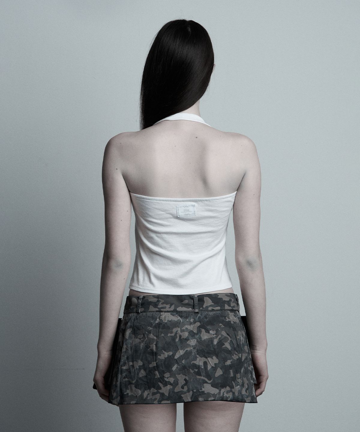일리오(ILLIO) White Cathy halter top