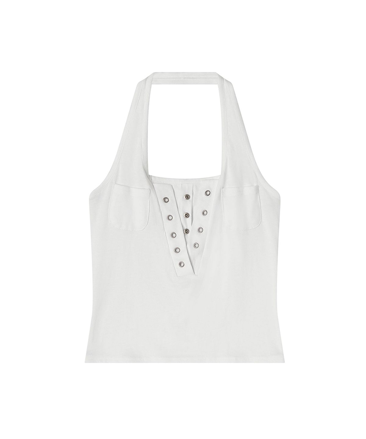 일리오(ILLIO) White Cathy halter top