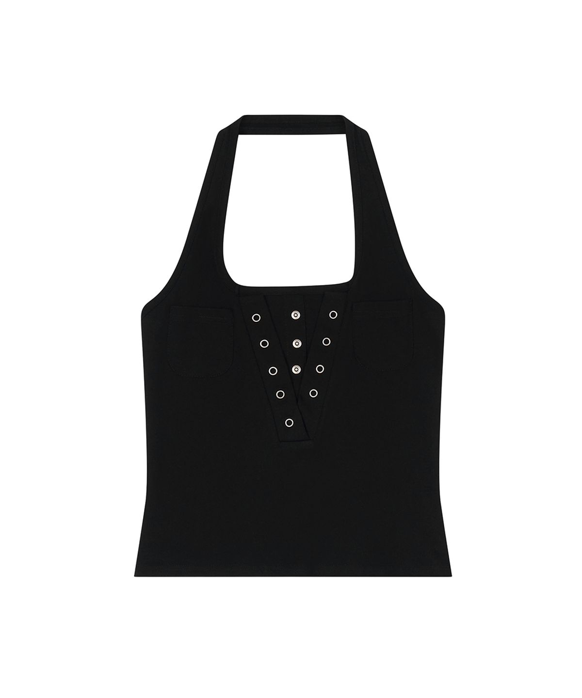 일리오(ILLIO) Black Cathy halter top