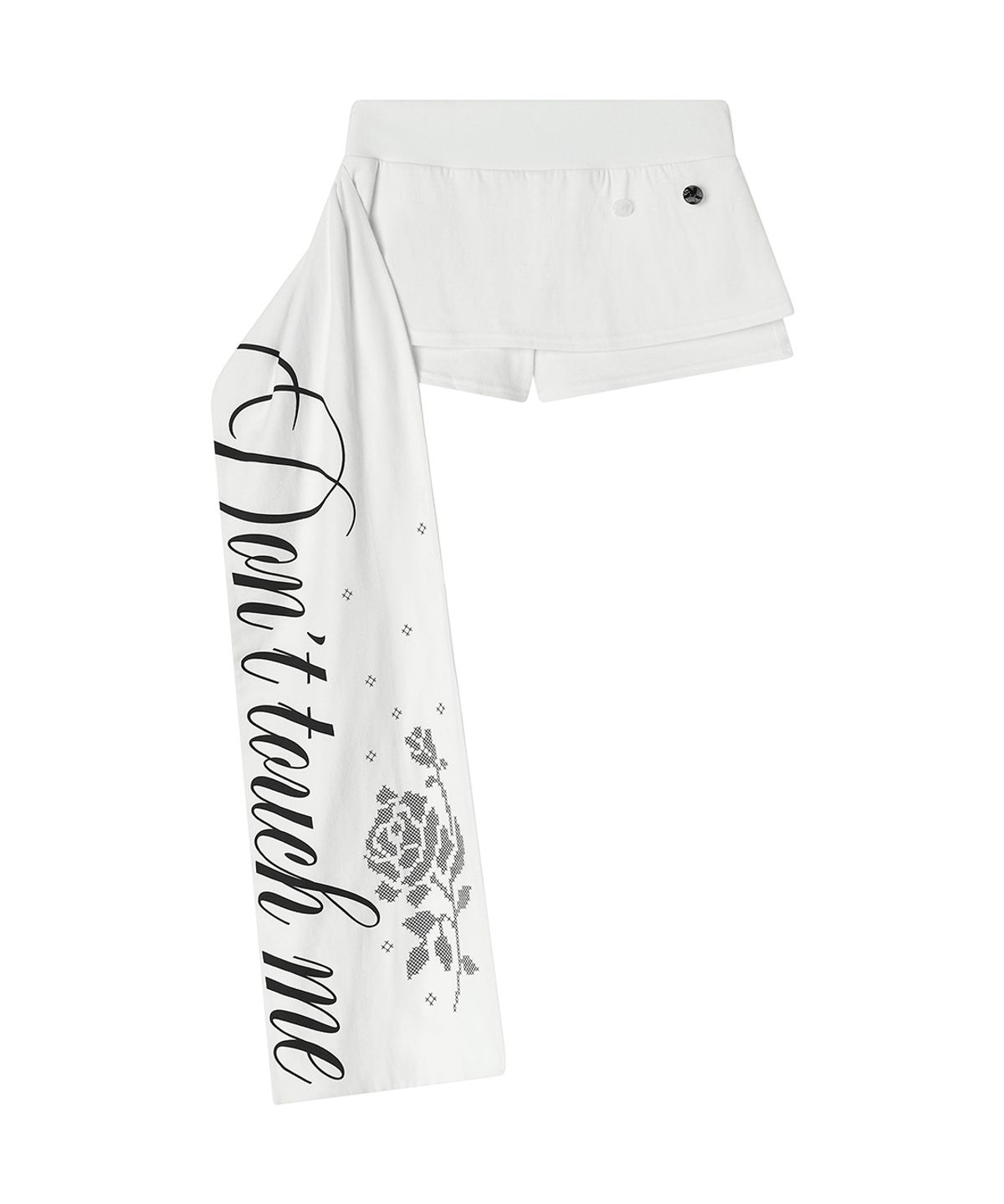 일리오(ILLIO) White Rose scarf wrap skort