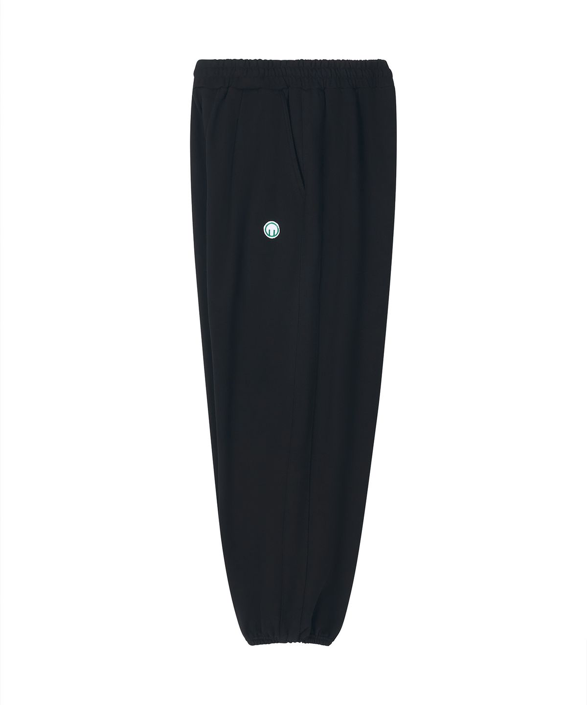 고라미스(GORAMIS) 심볼 원턱 와이드 스웻팬츠 [BLACK]