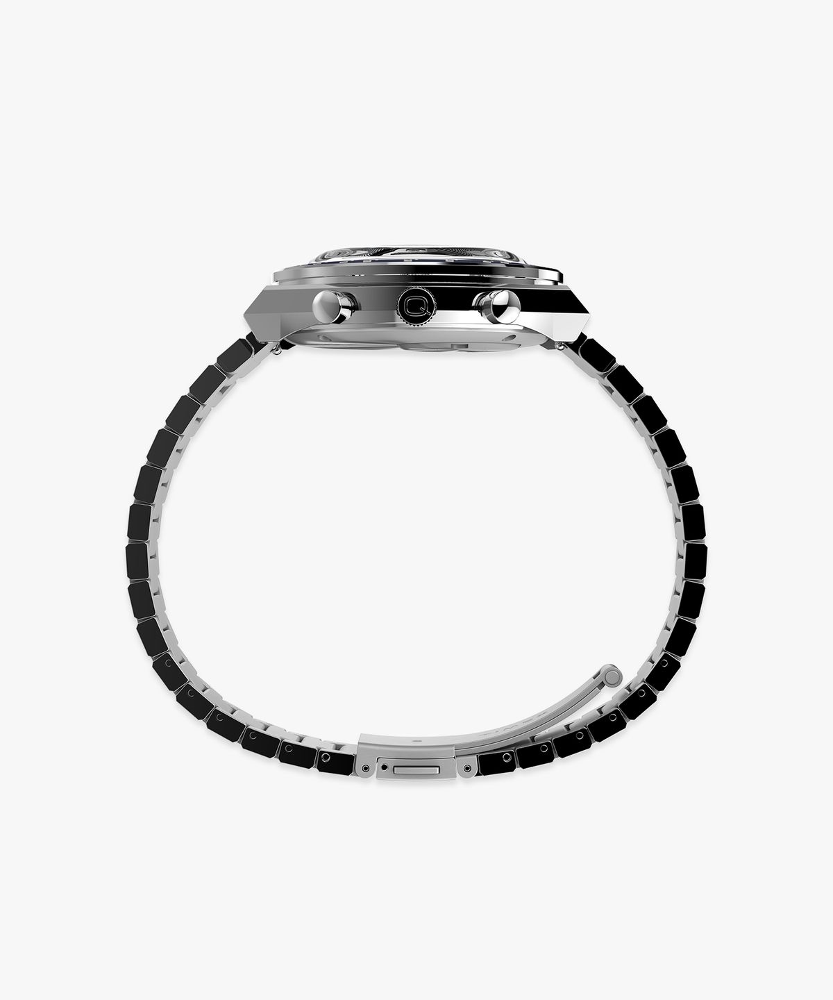 타이맥스(TIMEX) Q TIMEX 크로노그래프 서브다이얼 메탈시계 40mm