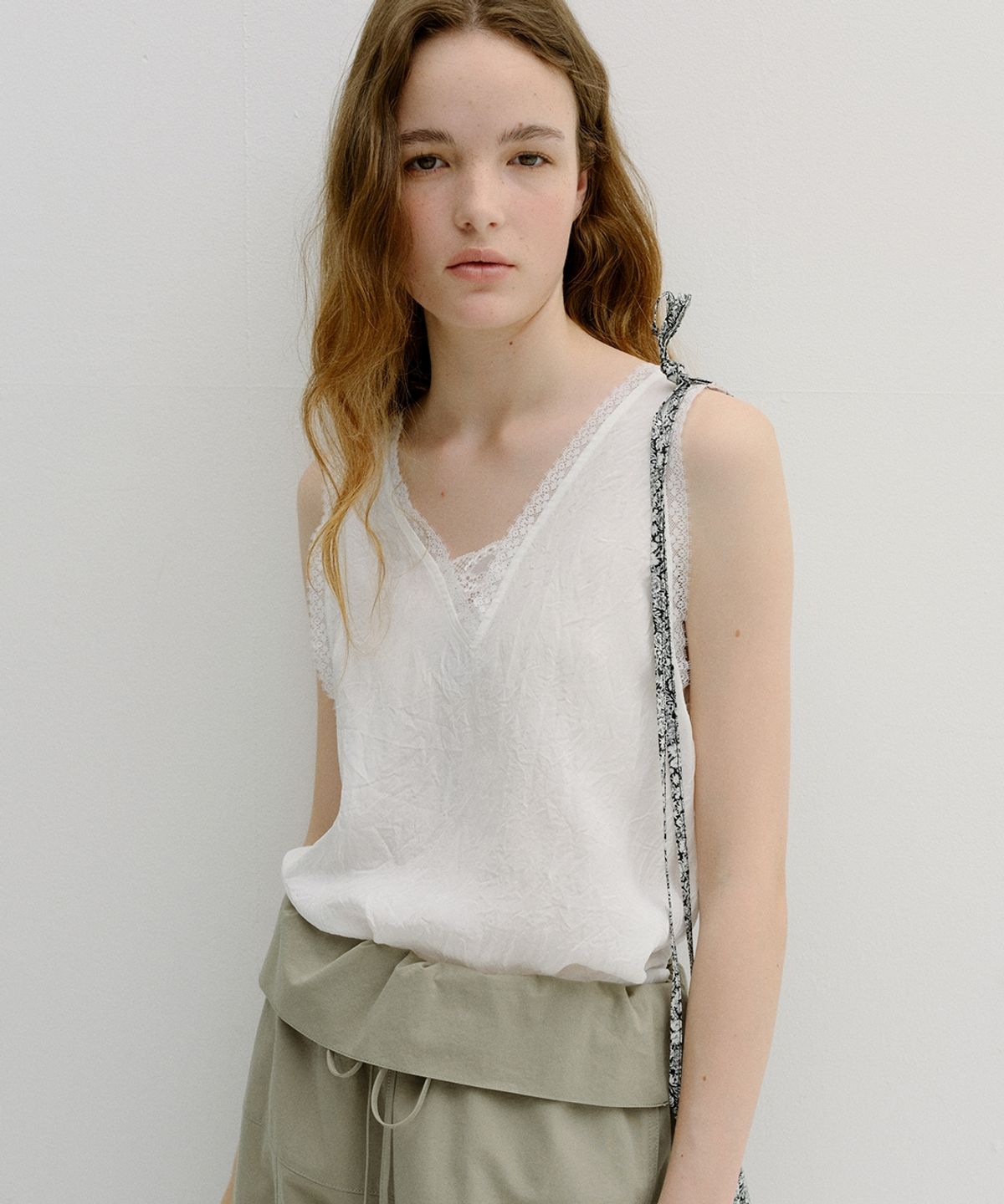 블랭크03(BLANK03) lace sleeveless long top (ivory)