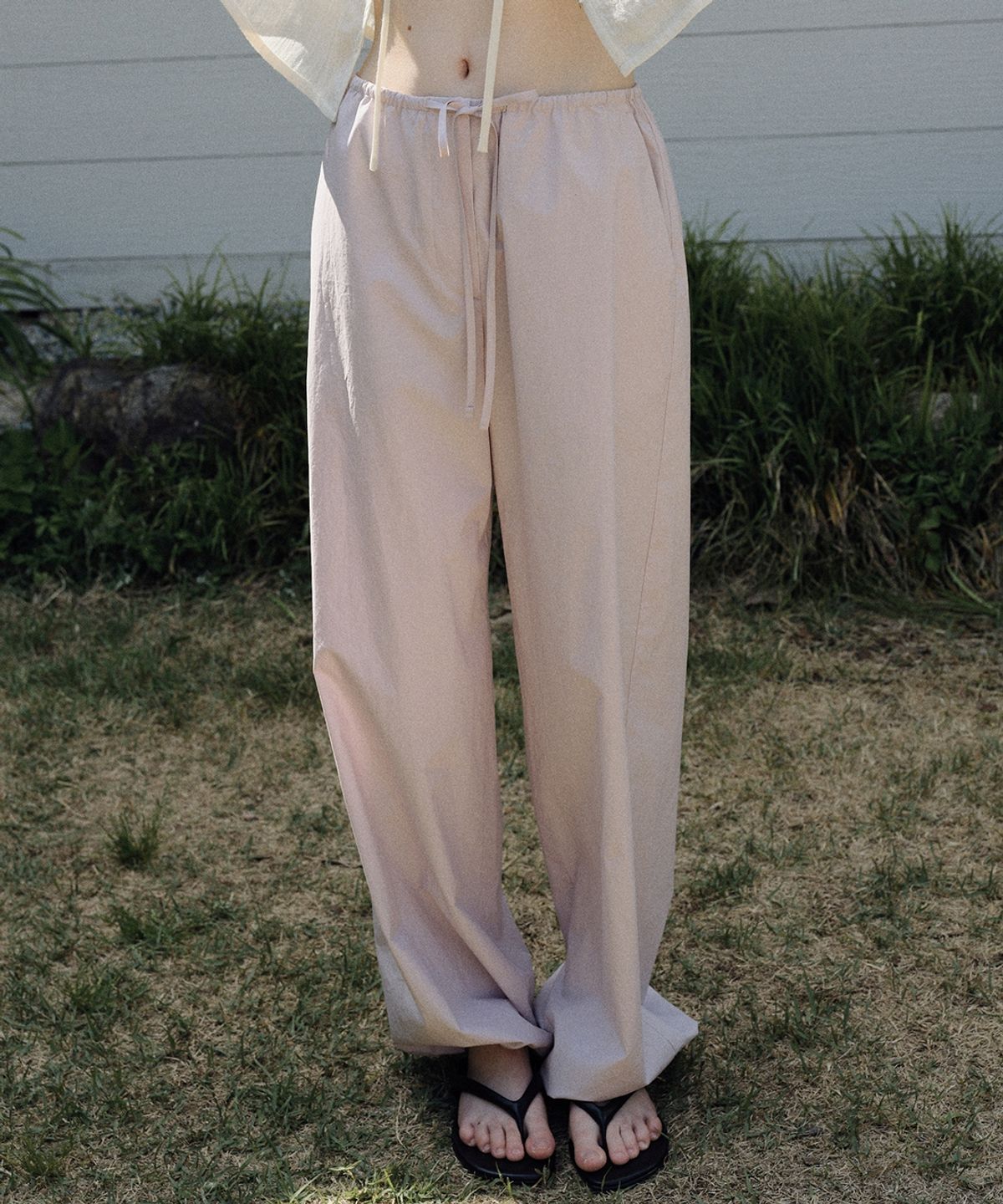 블랭크03(BLANK03) cotton banding harem pants (lavender pink)