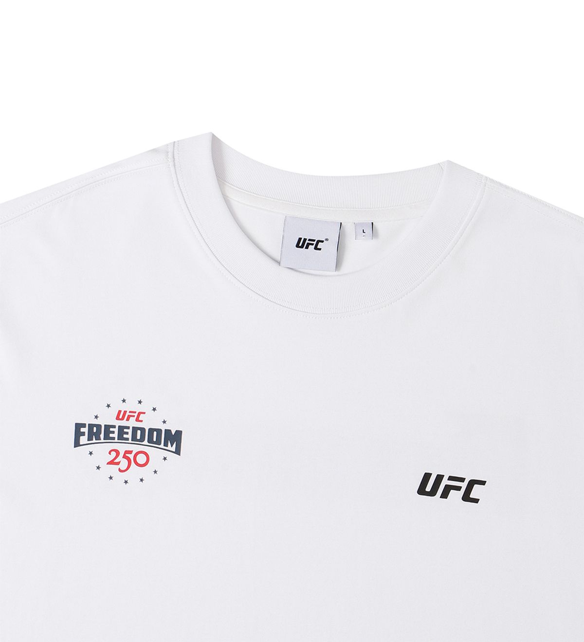 유에프씨 스포츠(UFC SPORT) UFC FREEDOM 250 릴렉스핏 반팔 티셔츠 오프 화이트 U2SSX2129OW