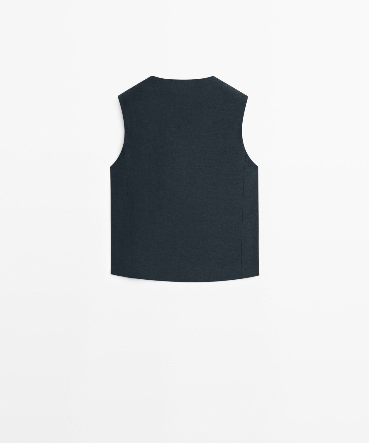 마시모두띠(MASSIMO DUTTI) 비대칭 버튼 린넨 베스트