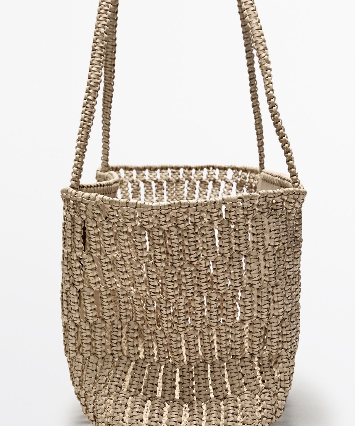 마시모두띠(MASSIMO DUTTI) 나파 가죽 위빙 쇼퍼 백