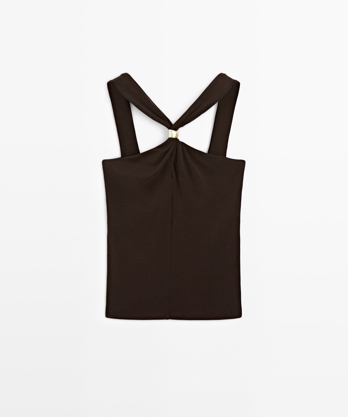 마시모두띠(MASSIMO DUTTI) 홀터넥 주얼리 스트랩 탑