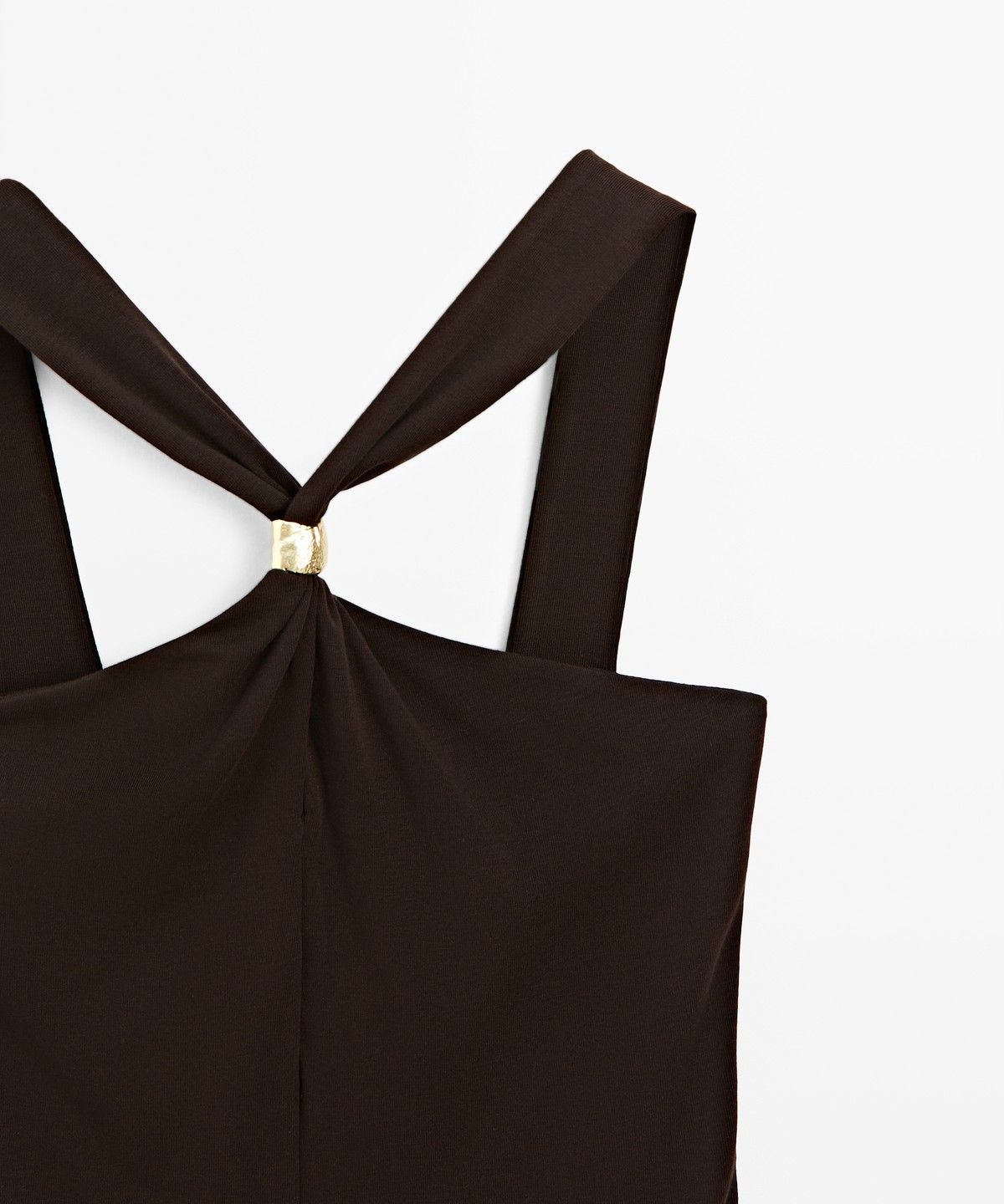 마시모두띠(MASSIMO DUTTI) 홀터넥 주얼리 스트랩 탑