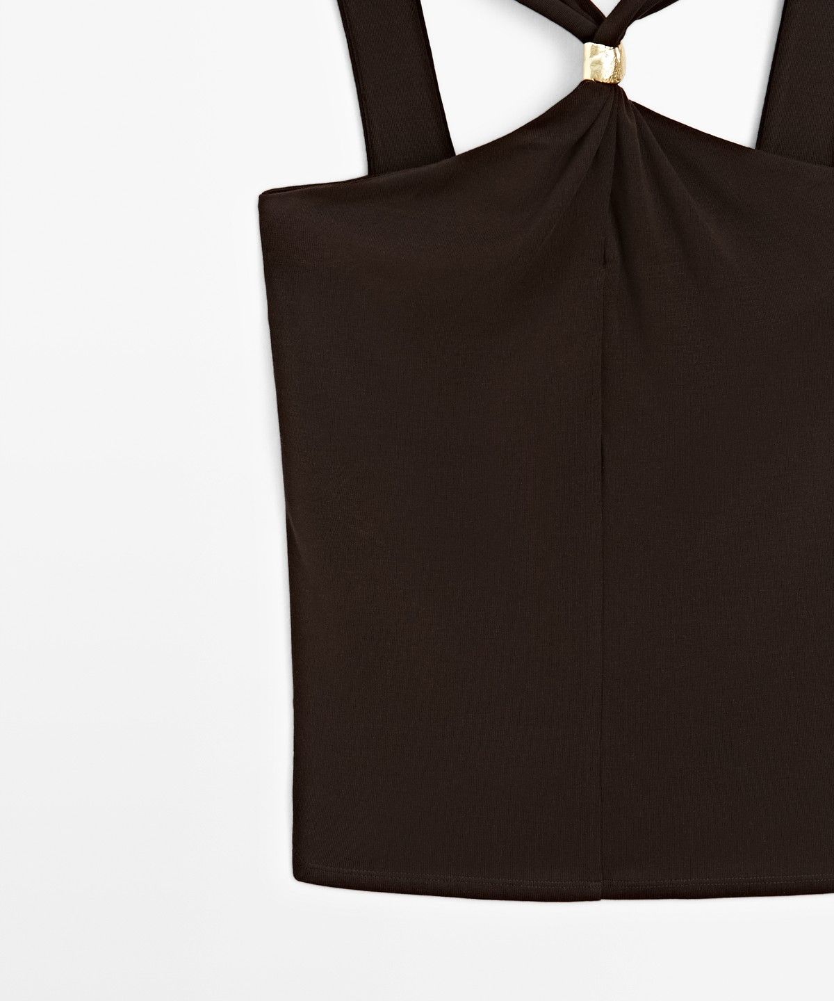 마시모두띠(MASSIMO DUTTI) 홀터넥 주얼리 스트랩 탑