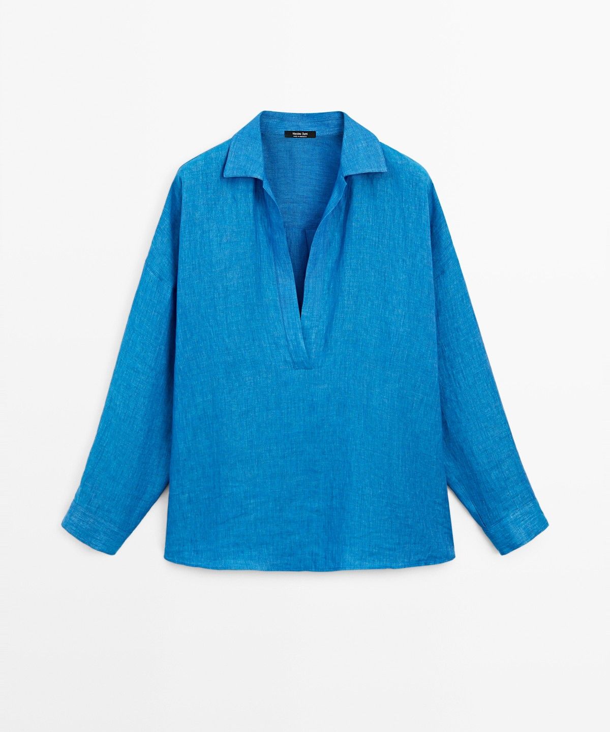 마시모두띠(MASSIMO DUTTI) 100% 린넨 플루이드 블라우스