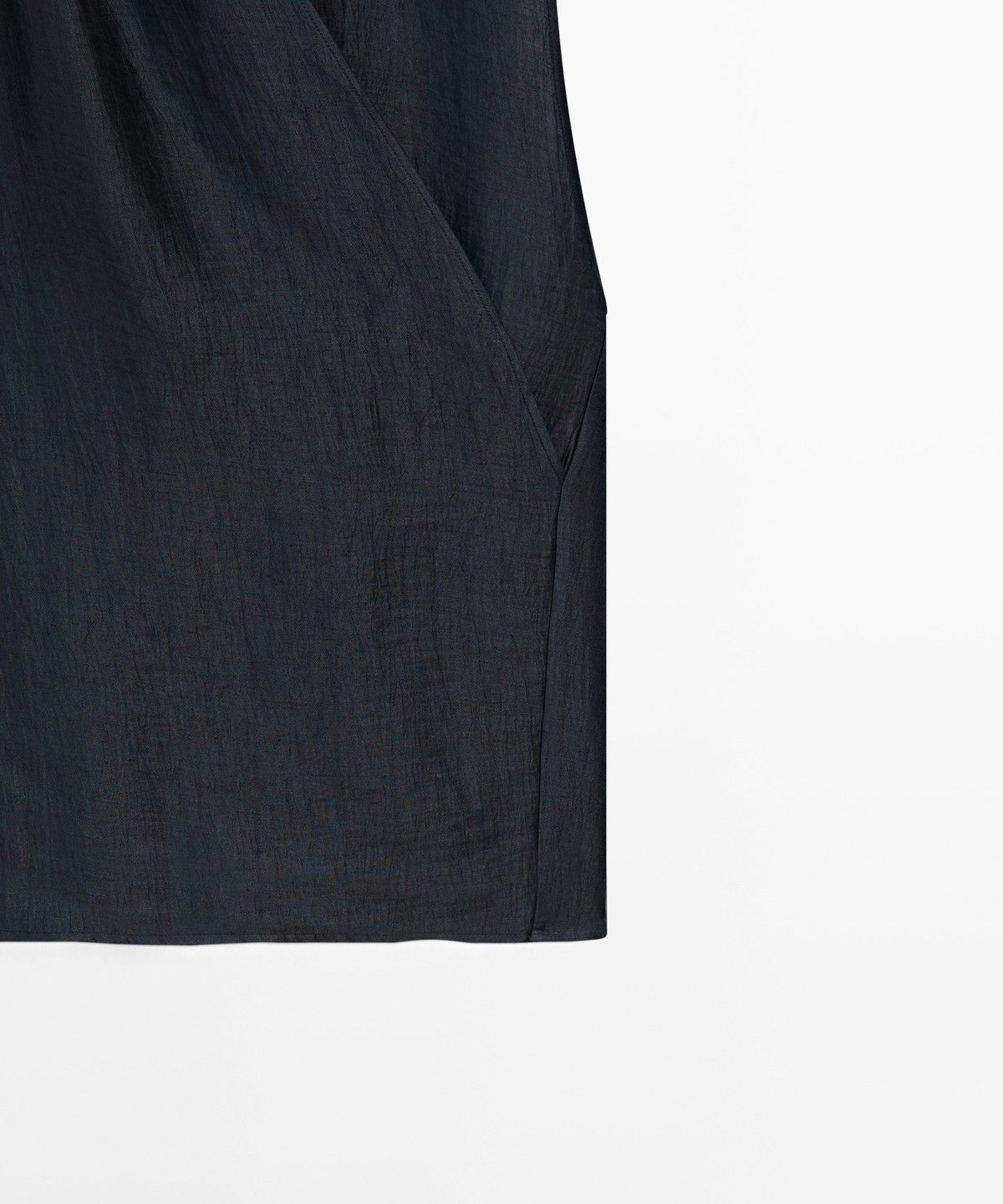 마시모두띠(MASSIMO DUTTI) 린넨 블렌드 슬리브리스 크로스 탑