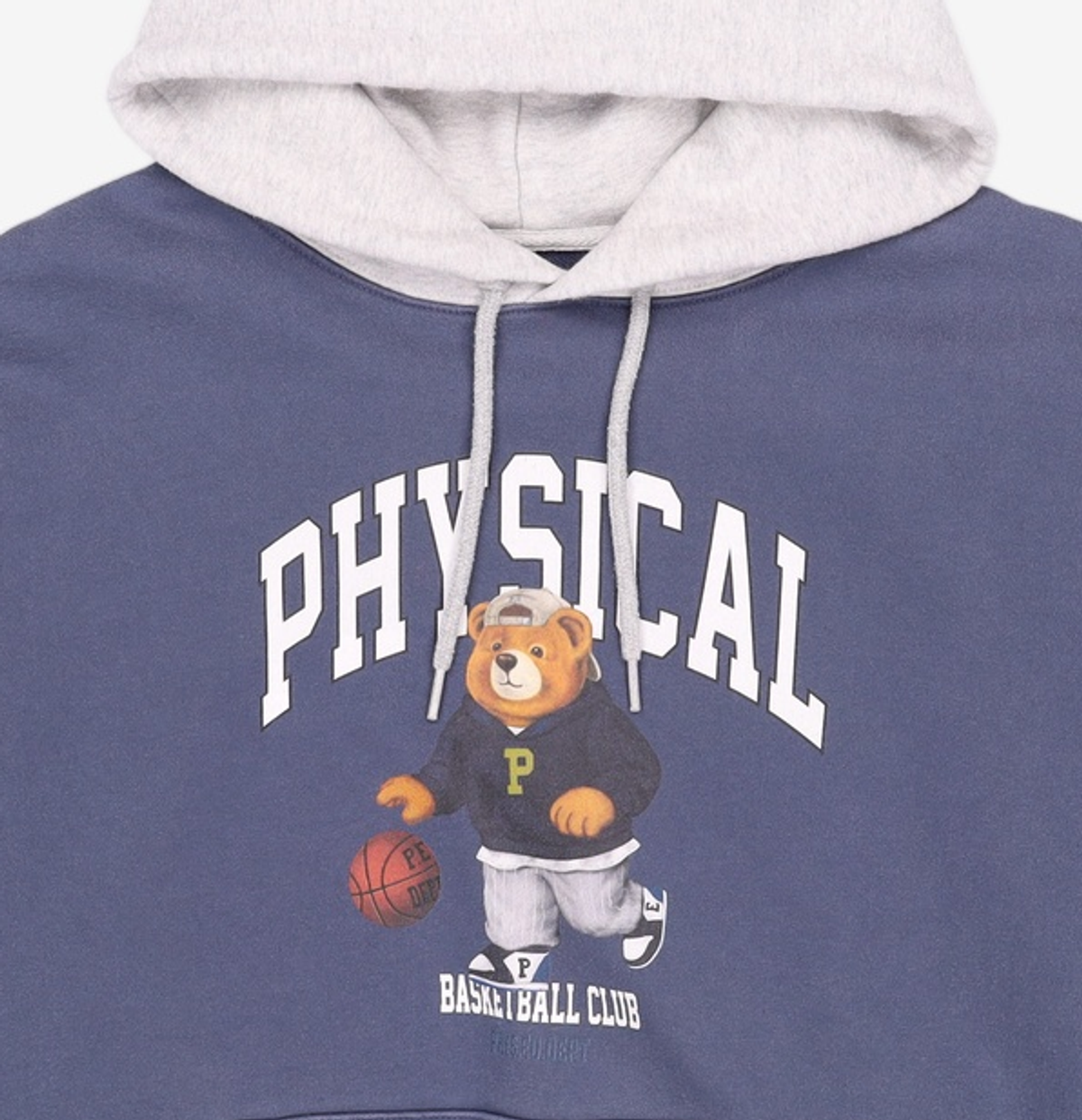 피지컬 디파트먼트(PHYSICAL DEPARTMENT) BEARS BASKETBALL DIET HOODIE NAVY / GRAY M