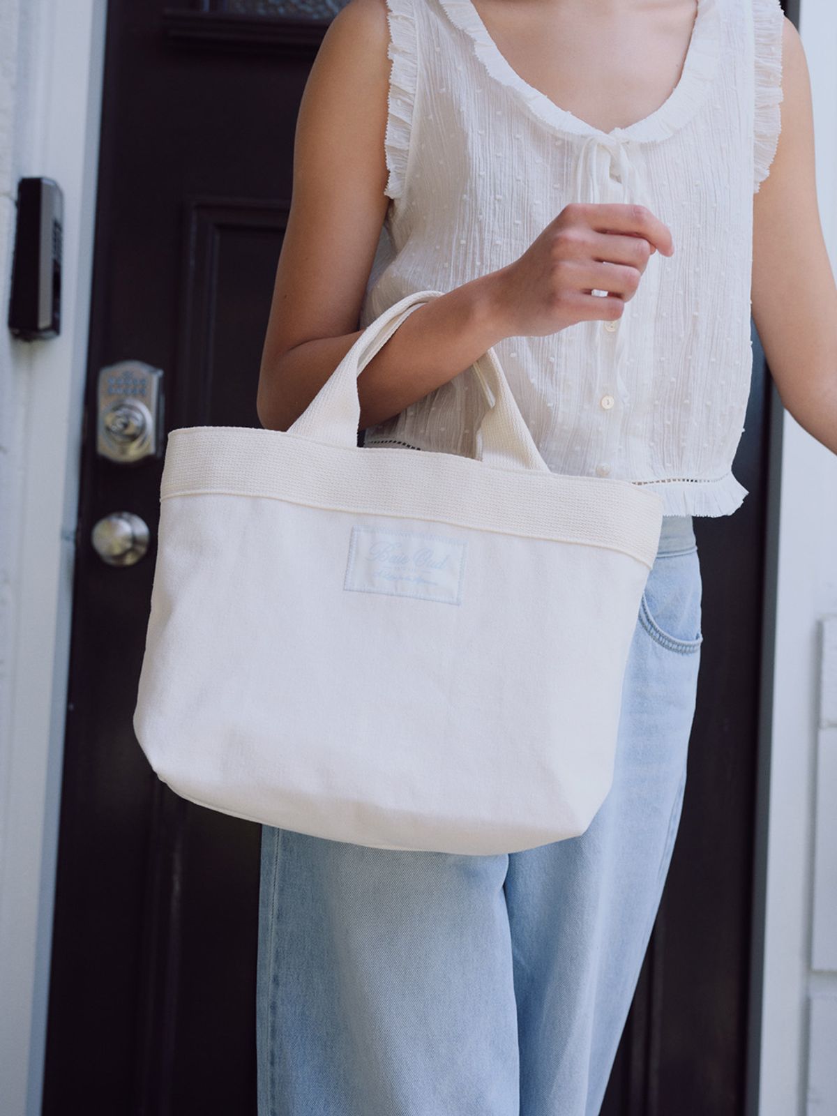베이오드(BAIE OUD) BAIE OUD Canvas tote bag_ecru