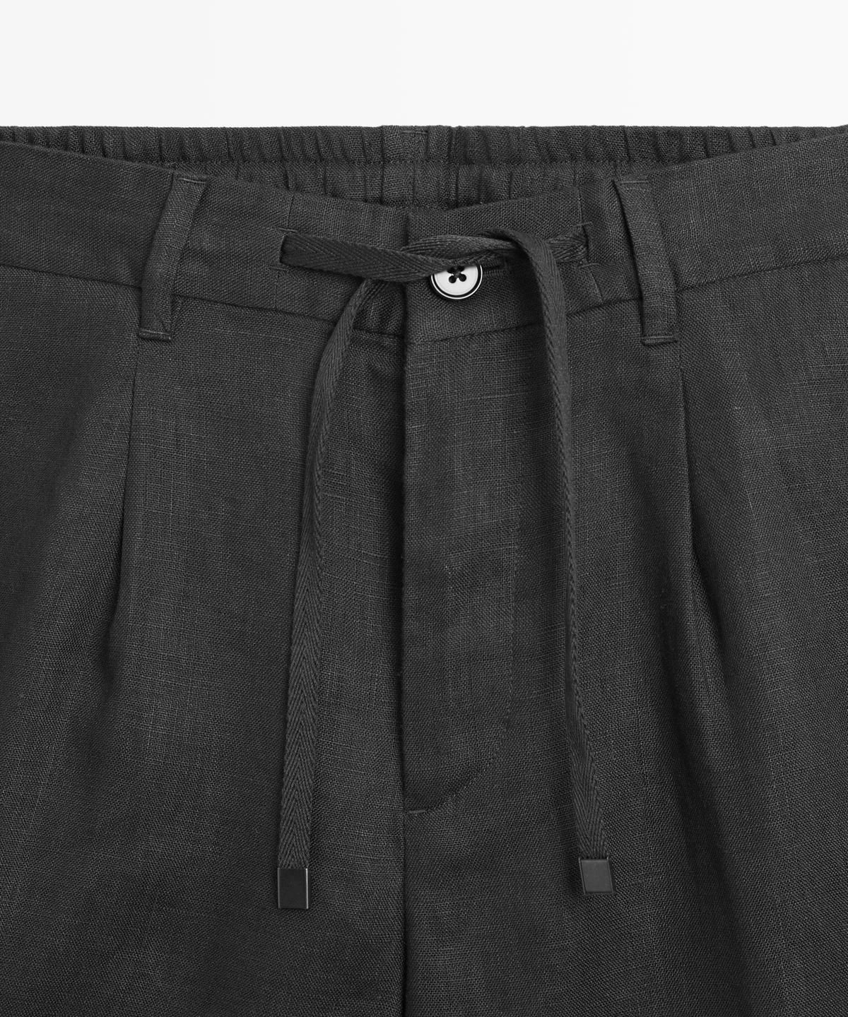 마시모두띠(MASSIMO DUTTI) 린넨 토탈 룩 엘라스틱 웨이스트 버뮤다 쇼츠