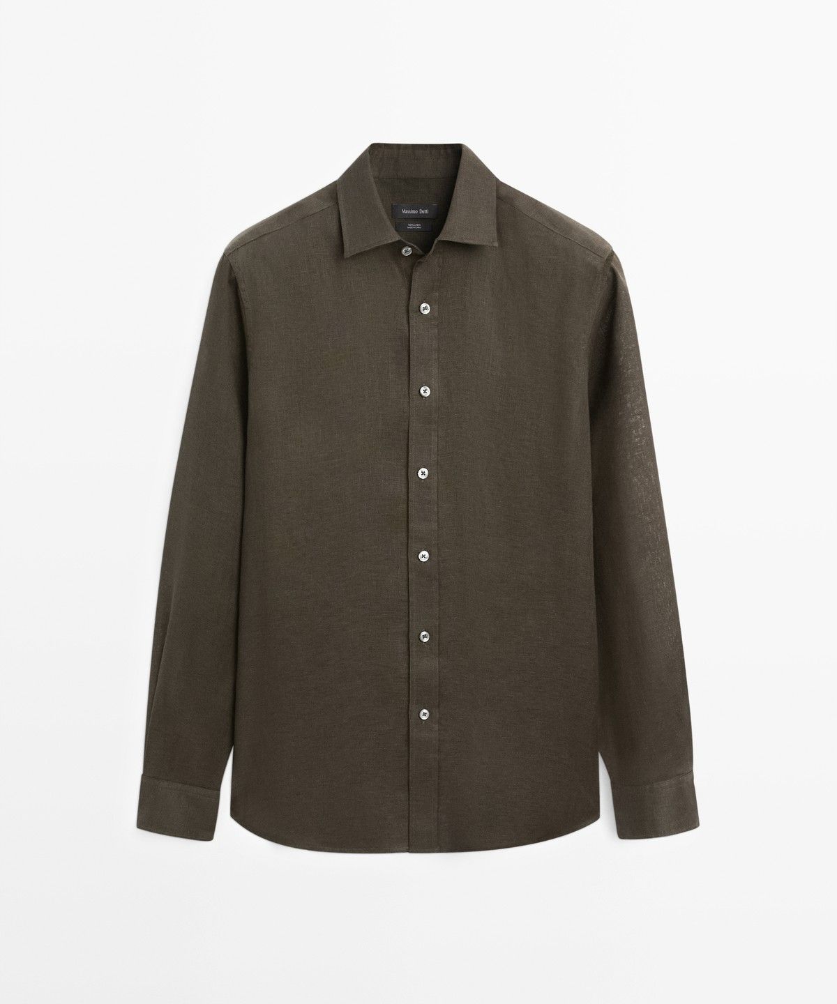 마시모두띠(MASSIMO DUTTI) 100% 린넨 레귤러핏 셔츠
