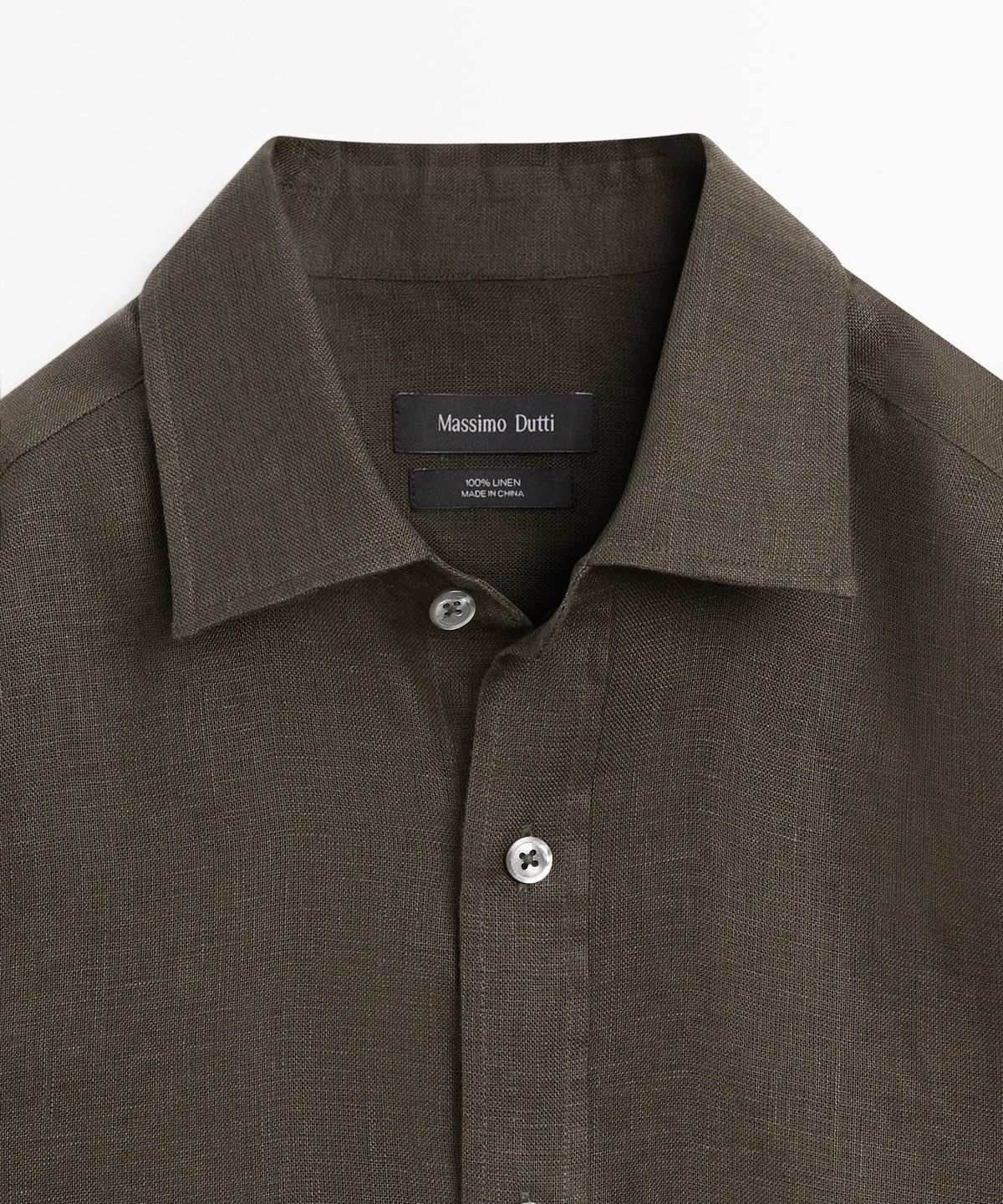 마시모두띠(MASSIMO DUTTI) 100% 린넨 레귤러핏 셔츠