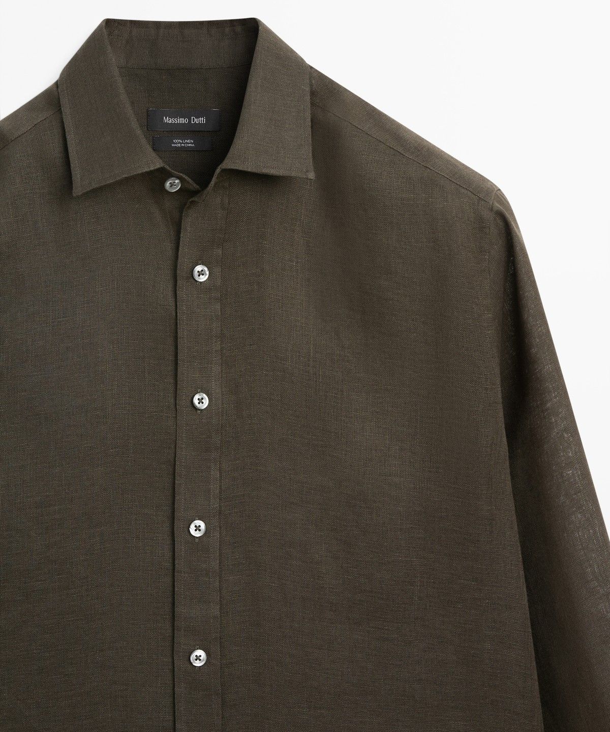 마시모두띠(MASSIMO DUTTI) 100% 린넨 레귤러핏 셔츠