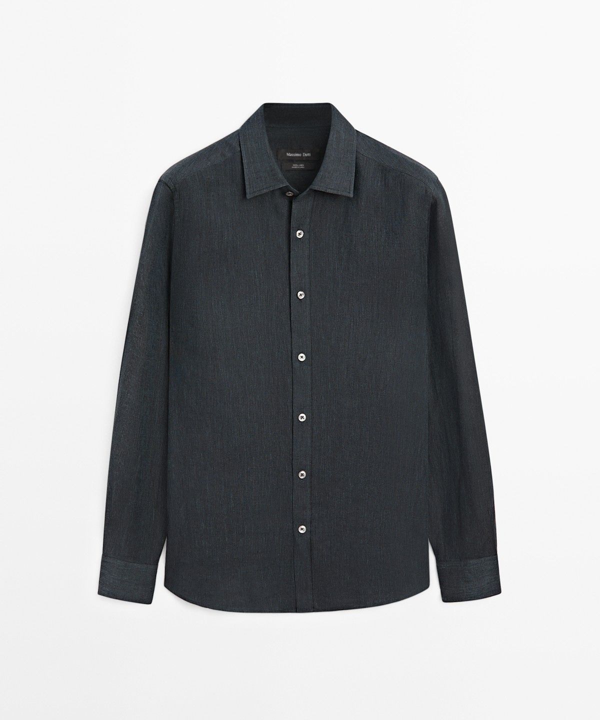 마시모두띠(MASSIMO DUTTI) 100% 린넨 레귤러핏 셔츠