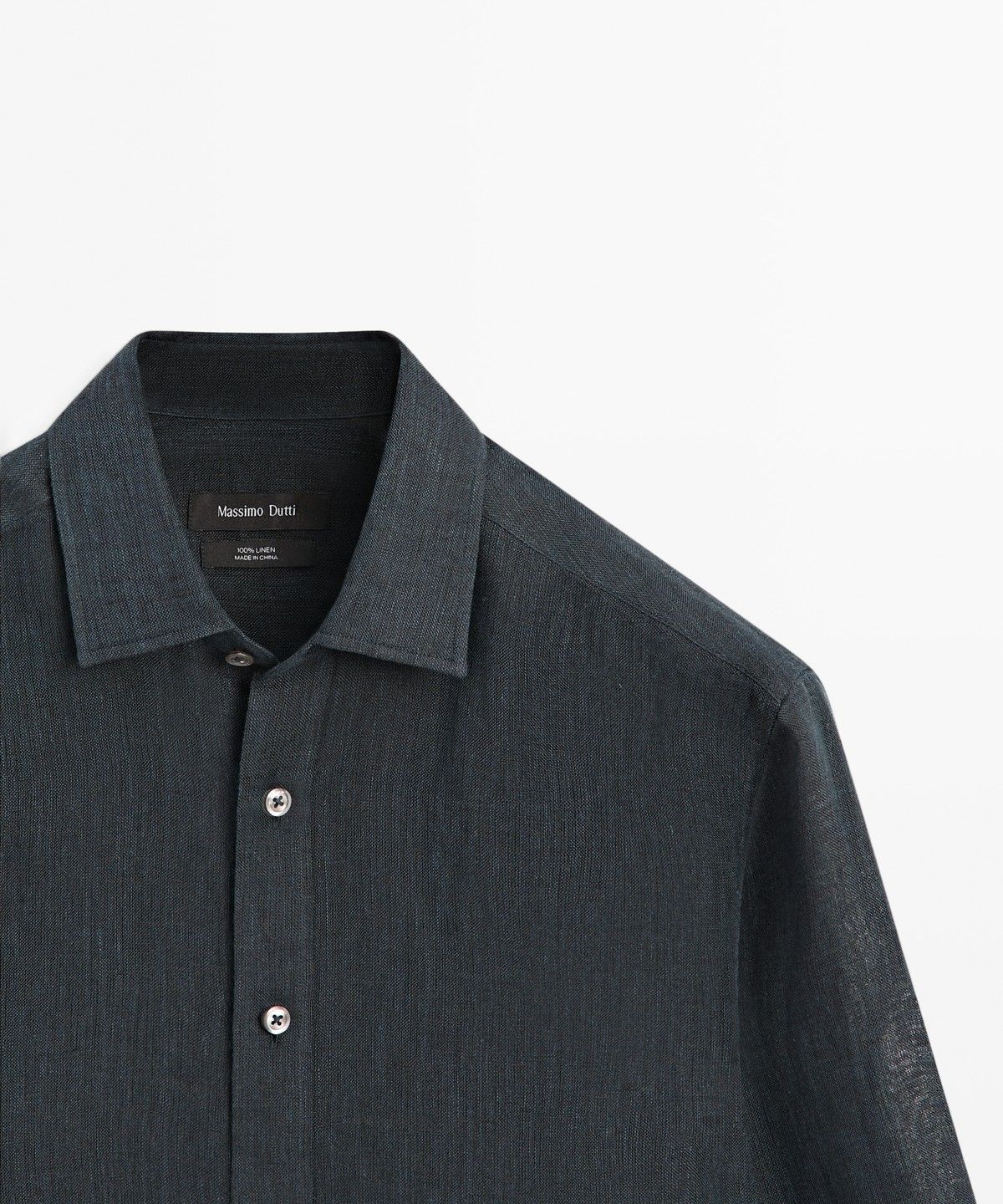 마시모두띠(MASSIMO DUTTI) 100% 린넨 레귤러핏 셔츠