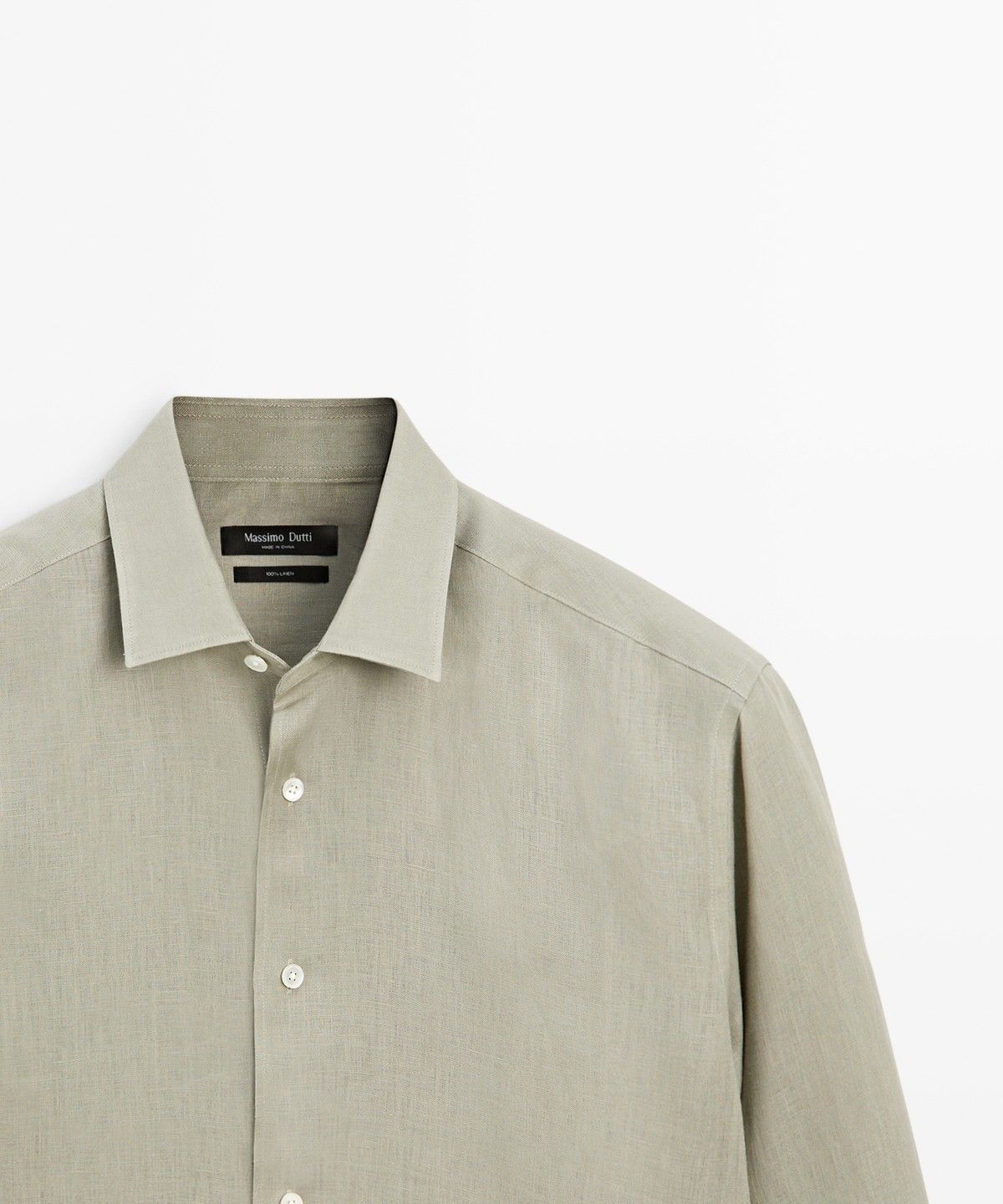 마시모두띠(MASSIMO DUTTI) 100% 엑스트라 파인 린넨 레귤러핏 셔츠