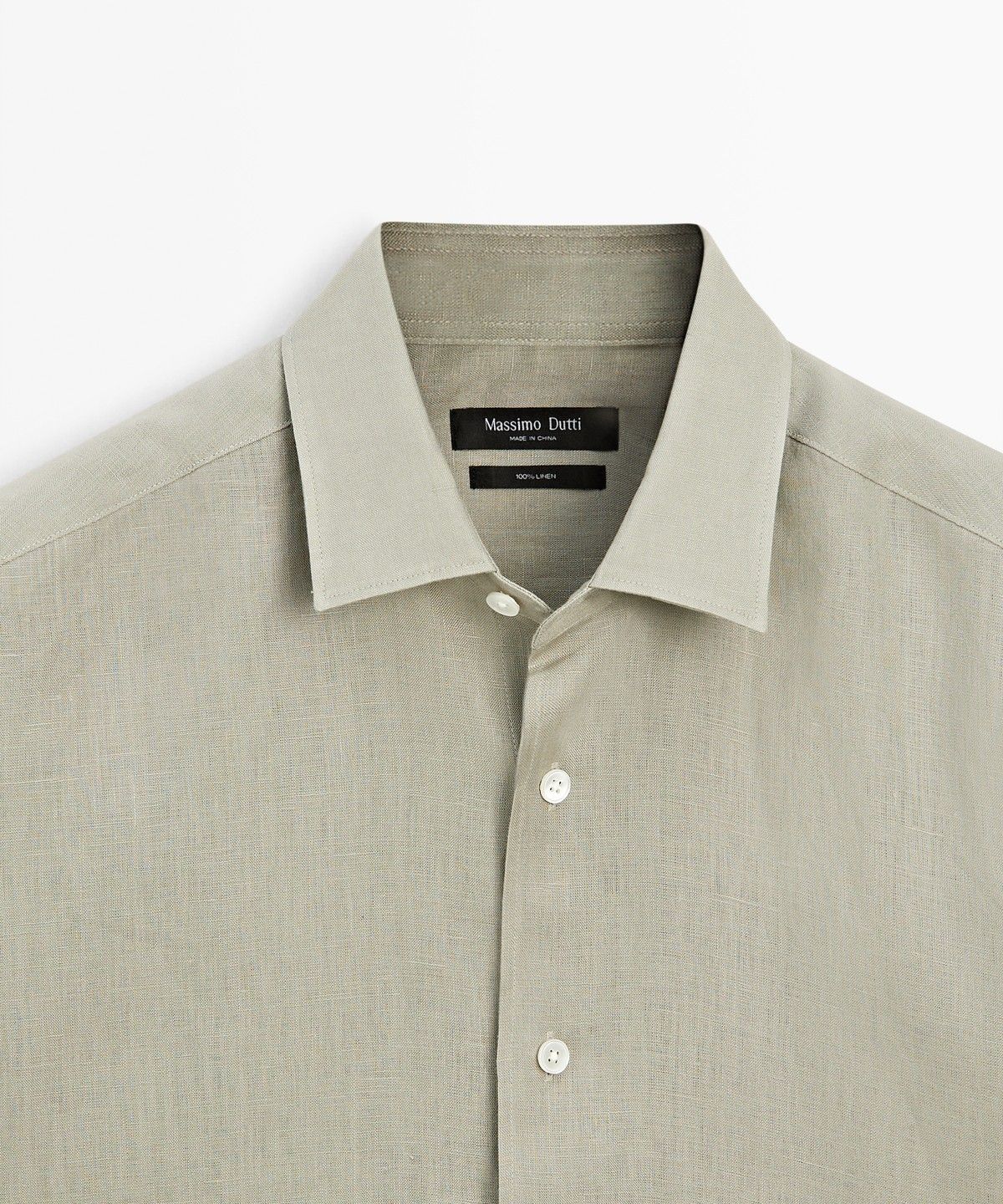 마시모두띠(MASSIMO DUTTI) 100% 엑스트라 파인 린넨 레귤러핏 셔츠