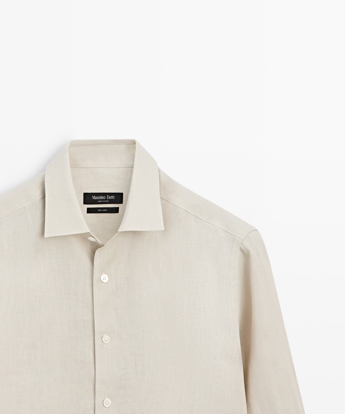 마시모두띠(MASSIMO DUTTI) 100% 엑스트라 파인 린넨 레귤러핏 셔츠