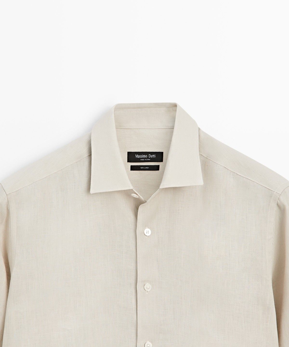 마시모두띠(MASSIMO DUTTI) 100% 엑스트라 파인 린넨 레귤러핏 셔츠