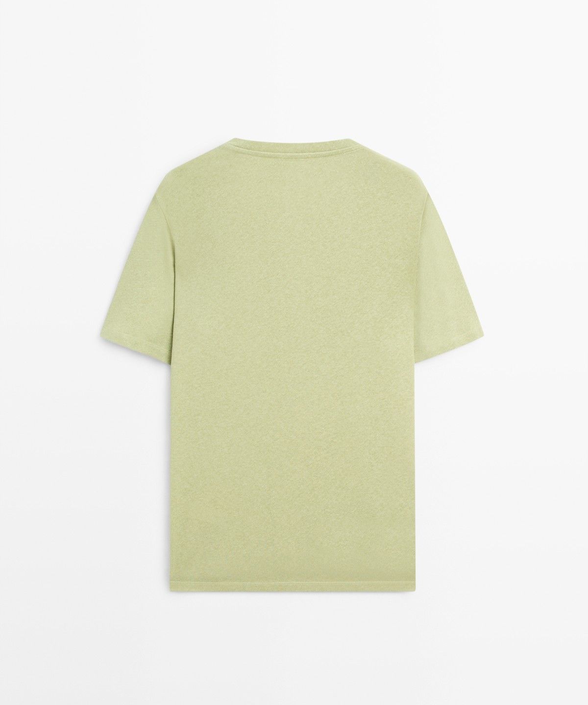마시모두띠(MASSIMO DUTTI) 린넨 코튼 혼방 반팔 티셔츠