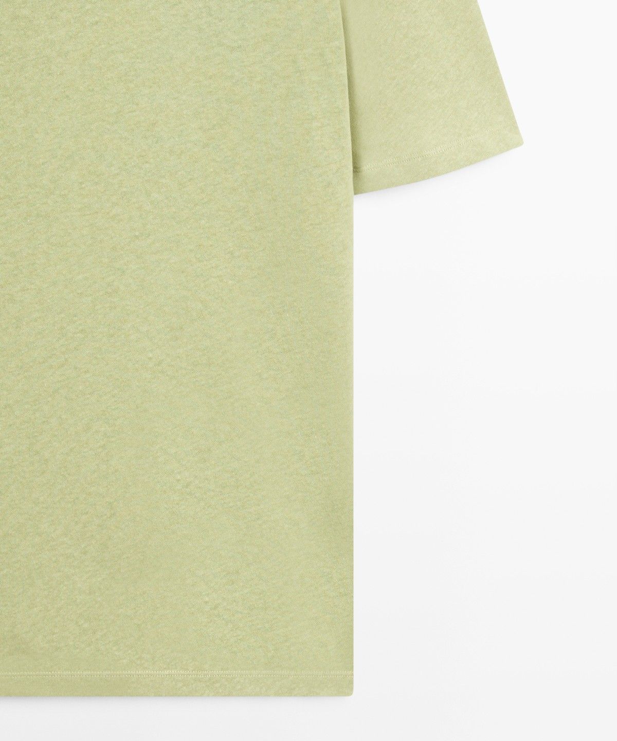 마시모두띠(MASSIMO DUTTI) 린넨 코튼 혼방 반팔 티셔츠