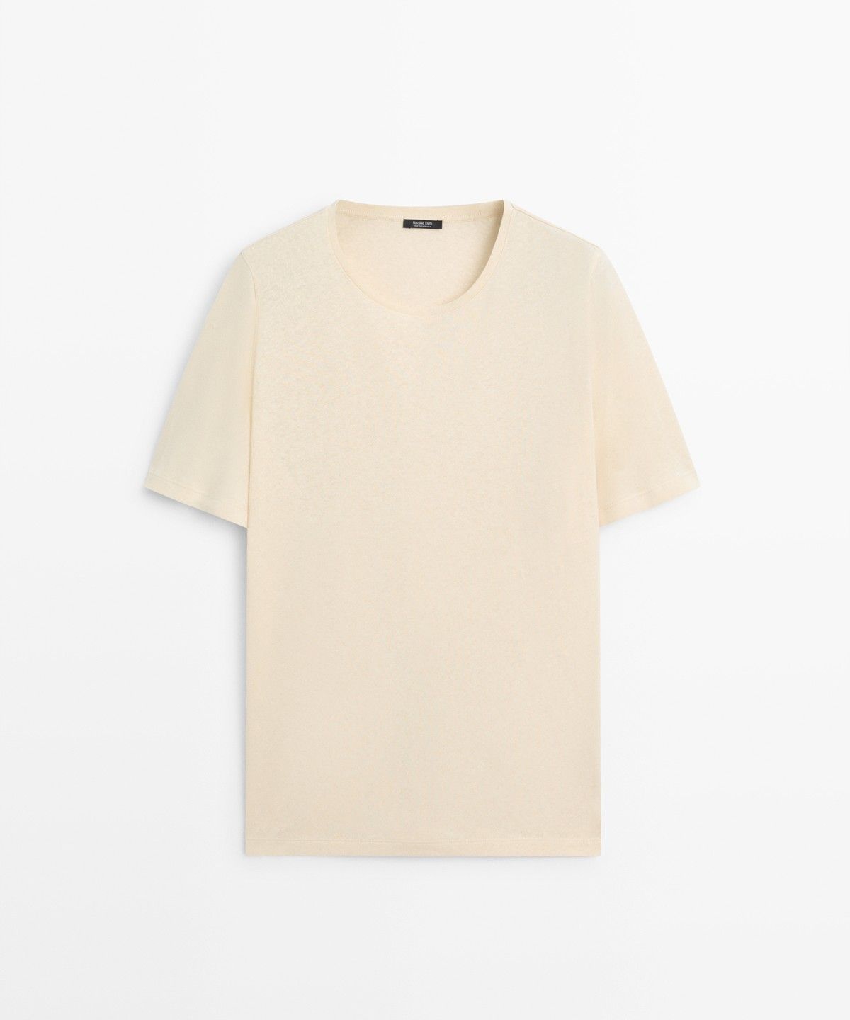 마시모두띠(MASSIMO DUTTI) 린넨 & 코튼 블렌드 반팔 티셔츠