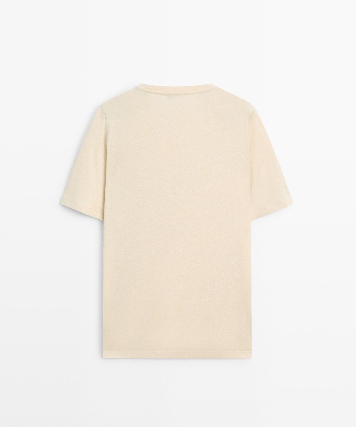마시모두띠(MASSIMO DUTTI) 린넨 & 코튼 블렌드 반팔 티셔츠