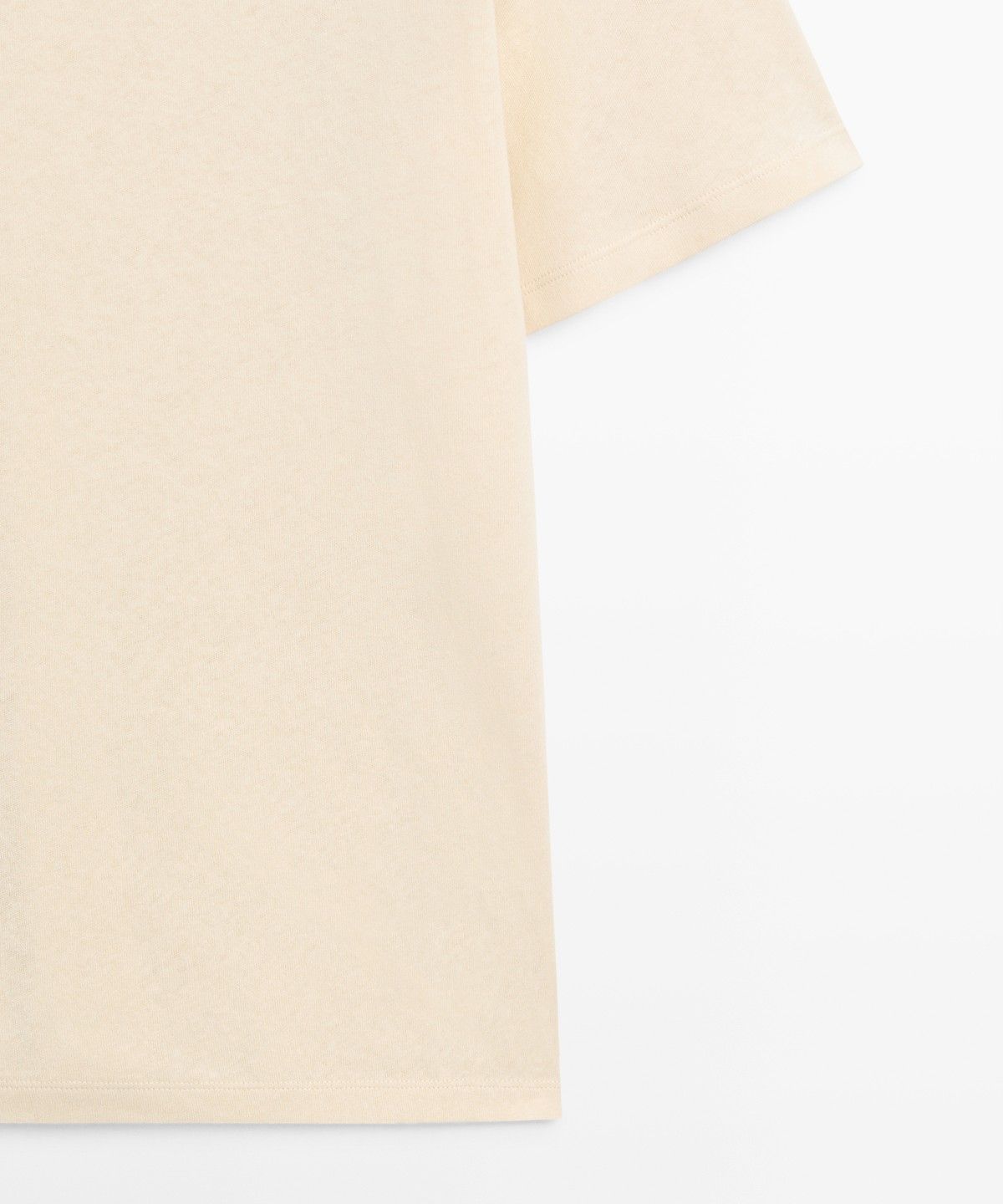 마시모두띠(MASSIMO DUTTI) 린넨 & 코튼 블렌드 반팔 티셔츠