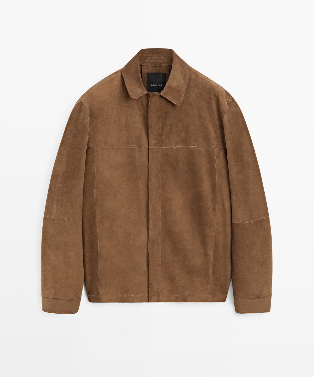 마시모두띠(MASSIMO DUTTI) 라이트웨이트 스웨이드 레더 오버셔츠