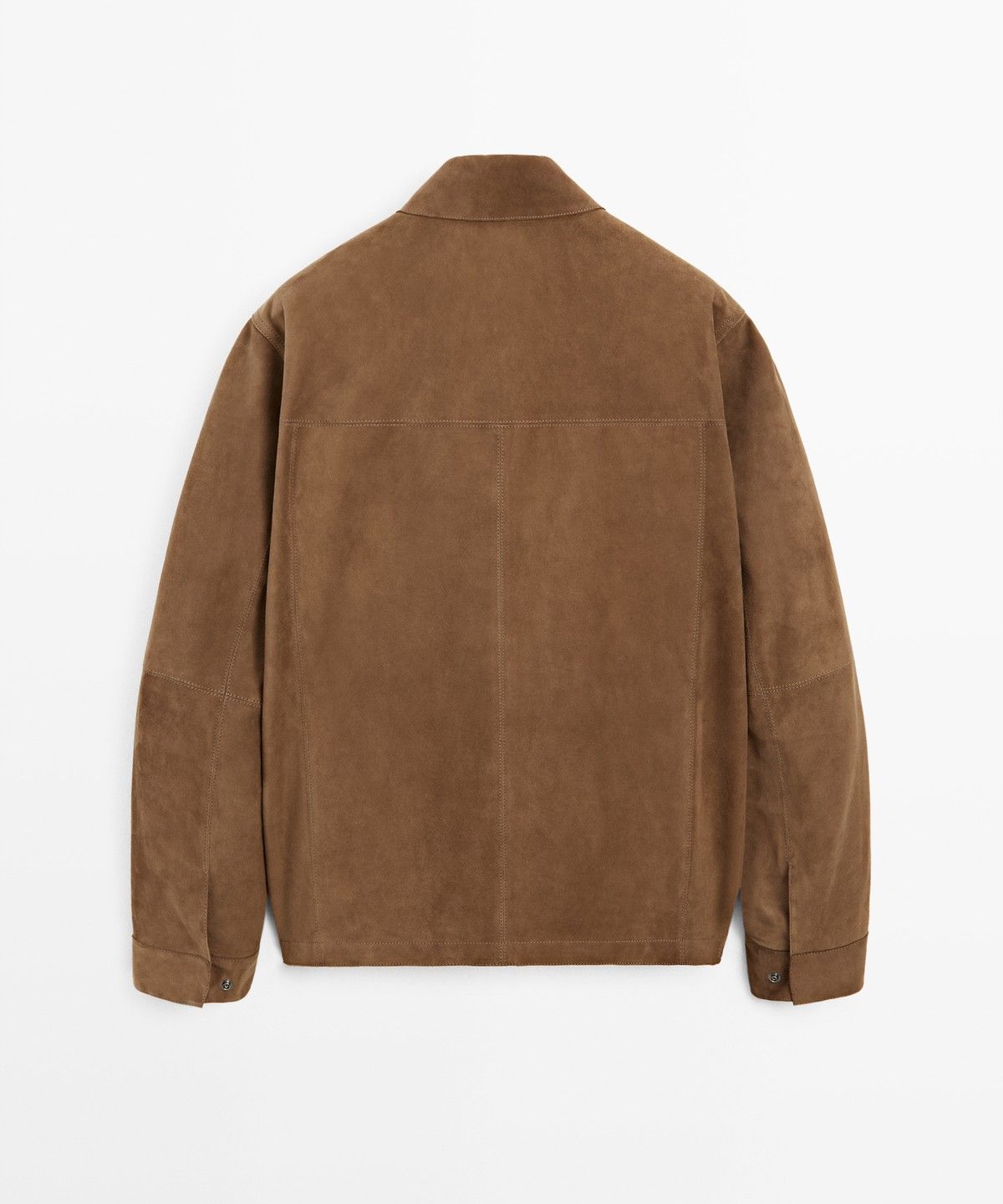 마시모두띠(MASSIMO DUTTI) 라이트웨이트 스웨이드 레더 오버셔츠