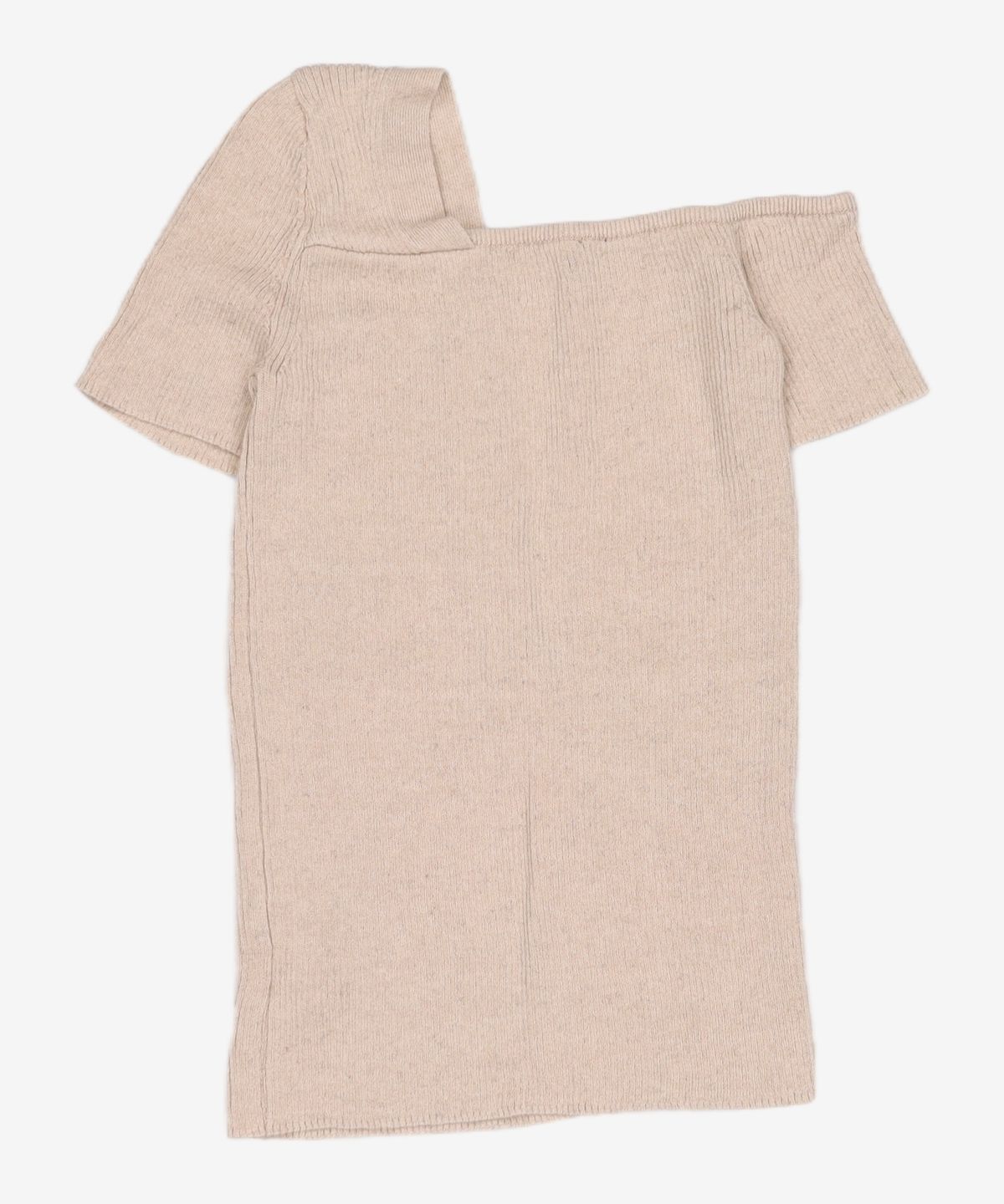 다이애그널(DIAGONAL) ONE OFF SHOULDER HALF KNIT (white)