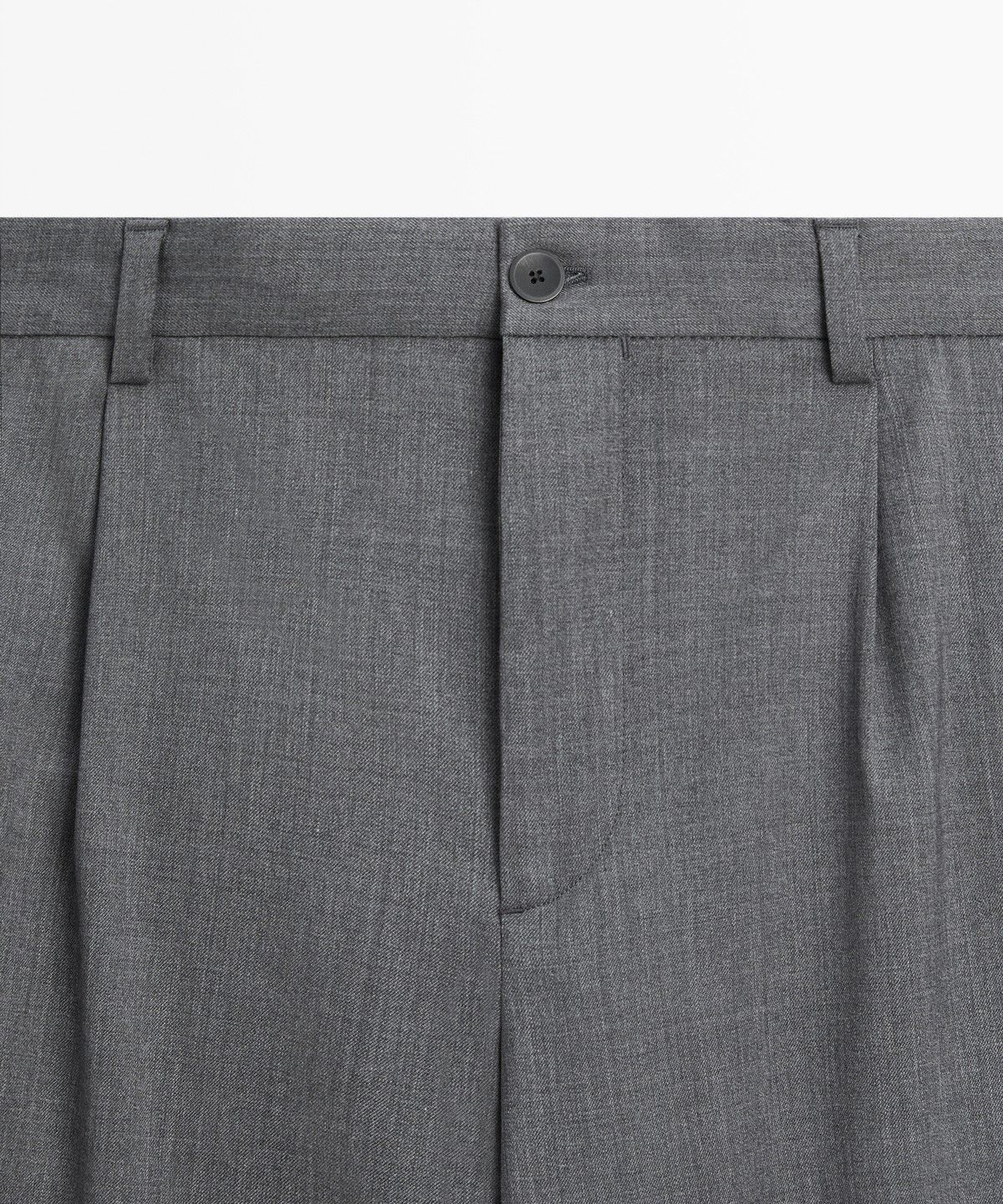 마시모두띠(MASSIMO DUTTI) 쿨 울 블렌드 핀턱 팬츠