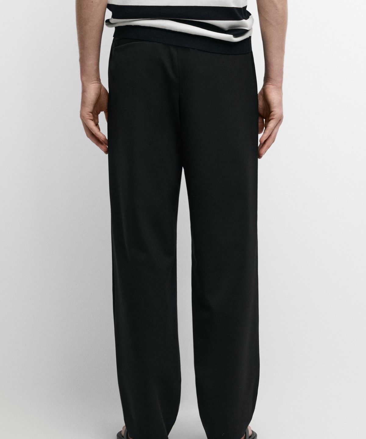 마시모두띠(MASSIMO DUTTI) 쿨 울 블렌드 핀턱 팬츠