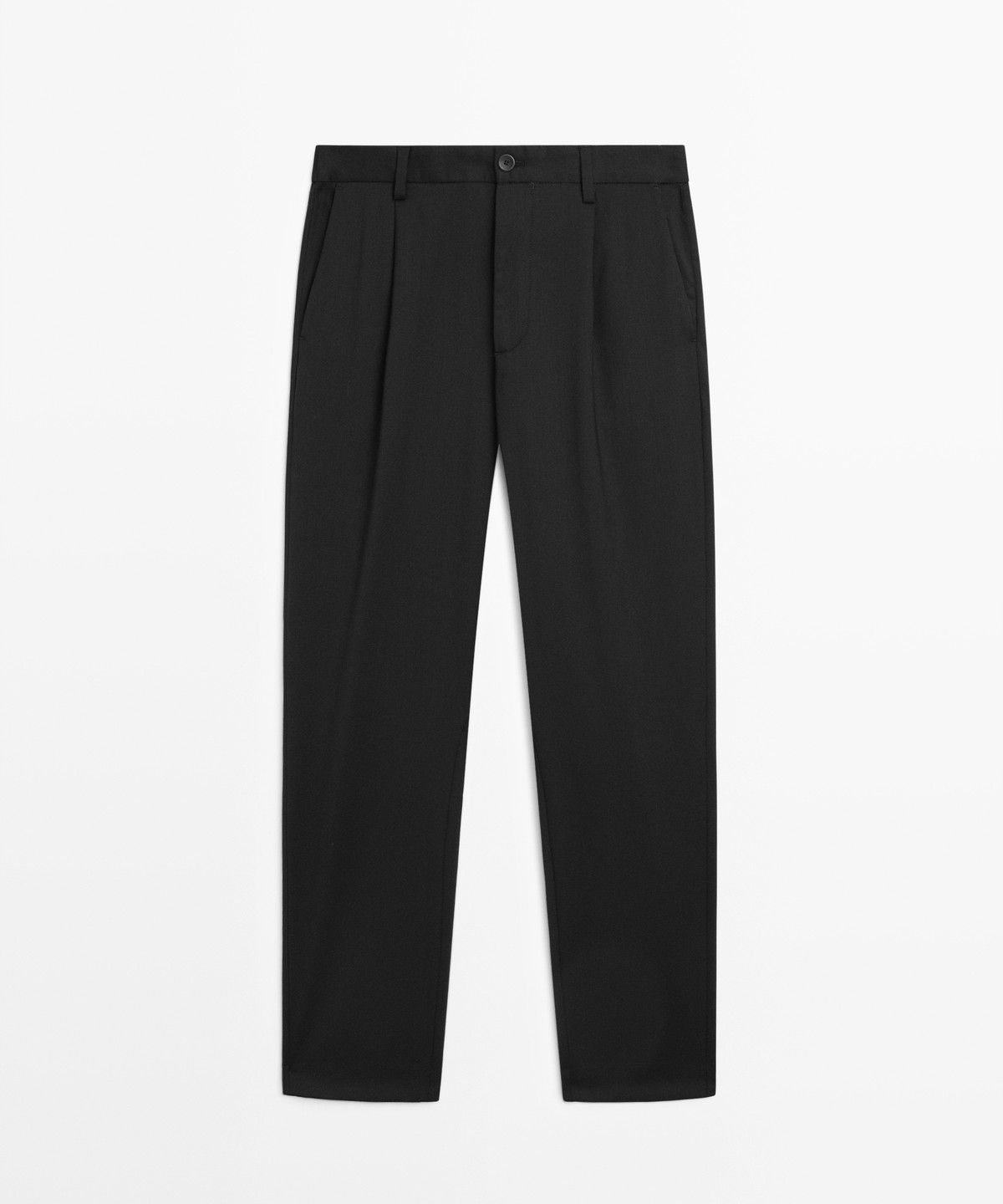 마시모두띠(MASSIMO DUTTI) 쿨 울 블렌드 핀턱 팬츠