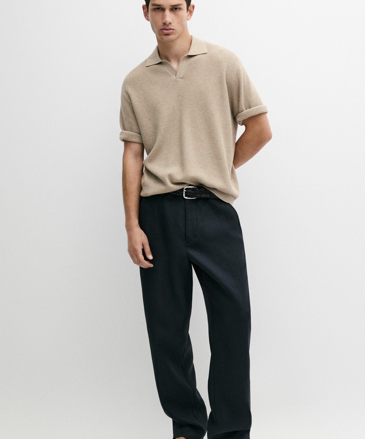 마시모두띠(MASSIMO DUTTI) 린넨 스트레이트 핏 팬츠