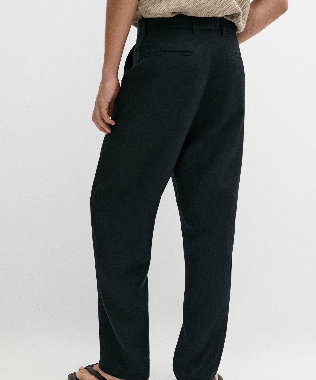 마시모두띠(MASSIMO DUTTI) 린넨 스트레이트 핏 팬츠