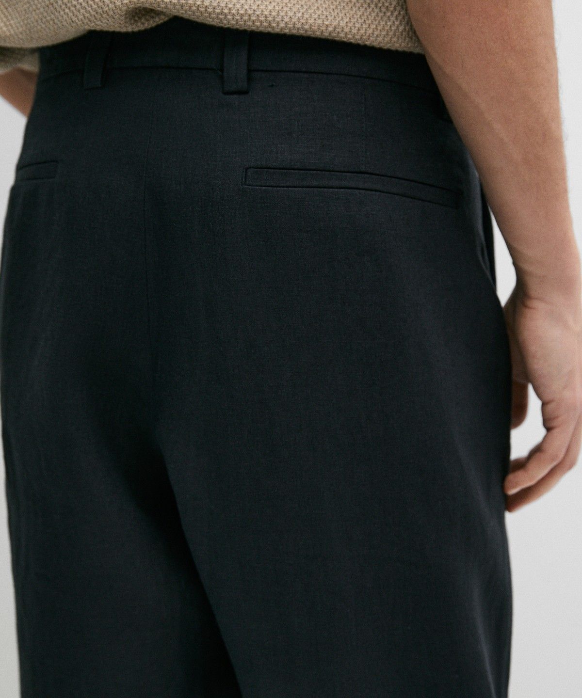 마시모두띠(MASSIMO DUTTI) 린넨 스트레이트 핏 팬츠