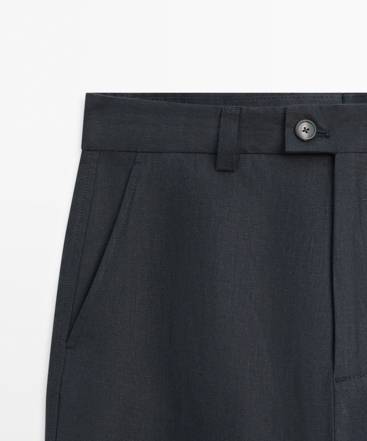 마시모두띠(MASSIMO DUTTI) 린넨 스트레이트 핏 팬츠