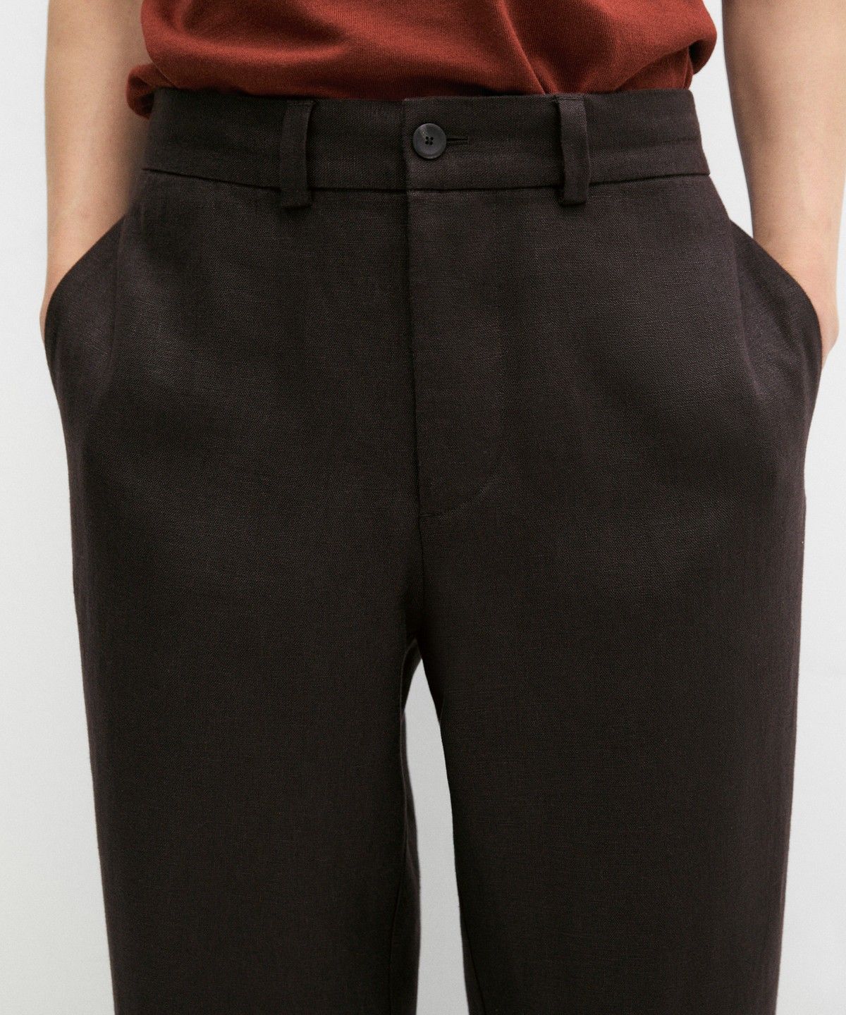 마시모두띠(MASSIMO DUTTI) 토탈 룩 100% 린넨 팬츠
