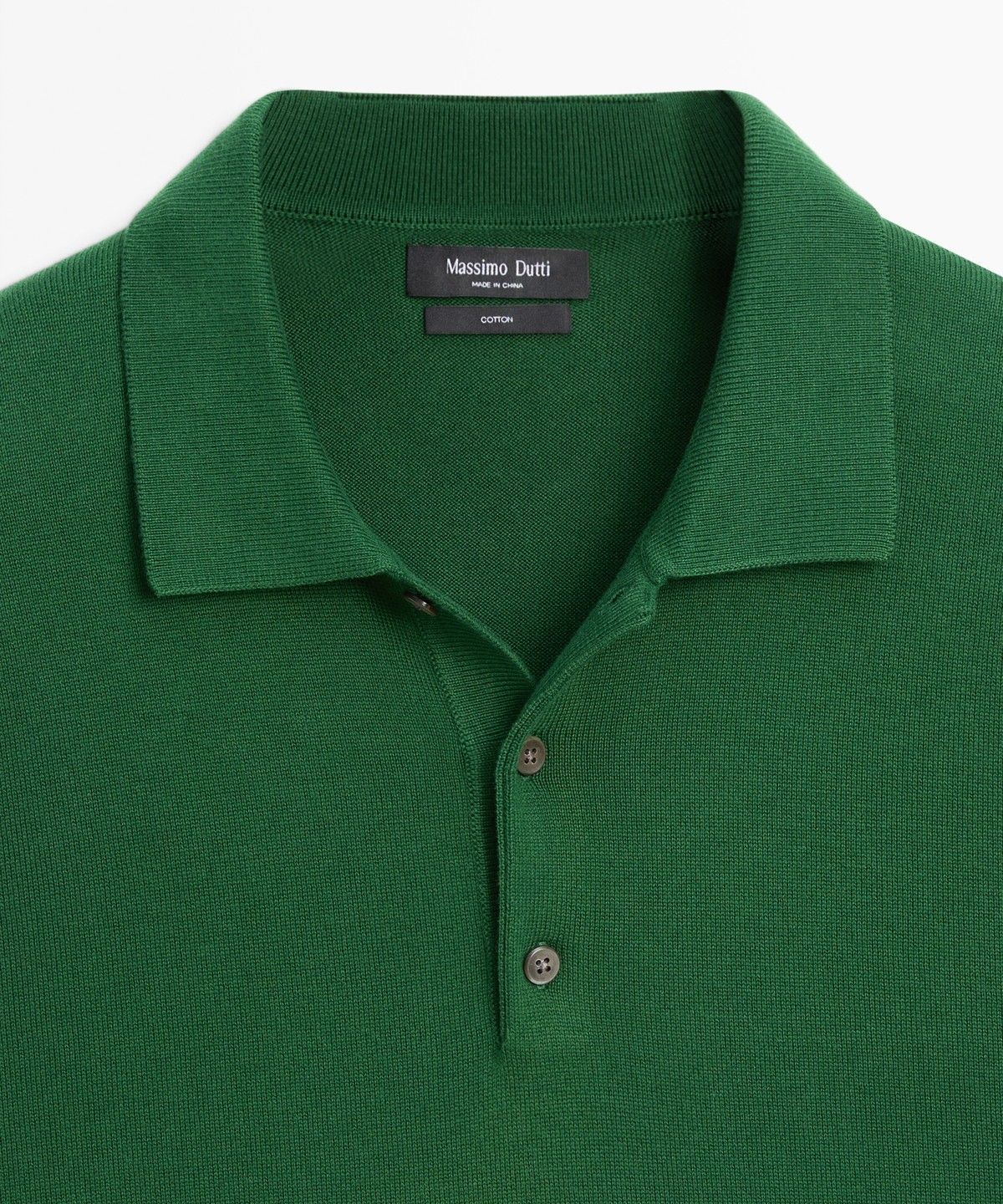 마시모두띠(MASSIMO DUTTI) 100% 코튼 니트 폴로 스웨터